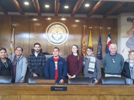 Students at Council Chambers