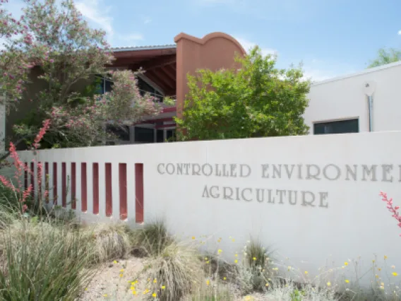 Photo of the Controlled Environment Agriculture center.