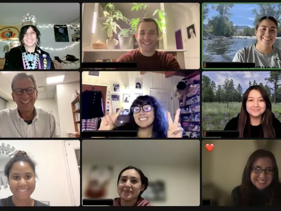Screenshot of Workshop 2 - Art of the Interview Zoom meeting participants.