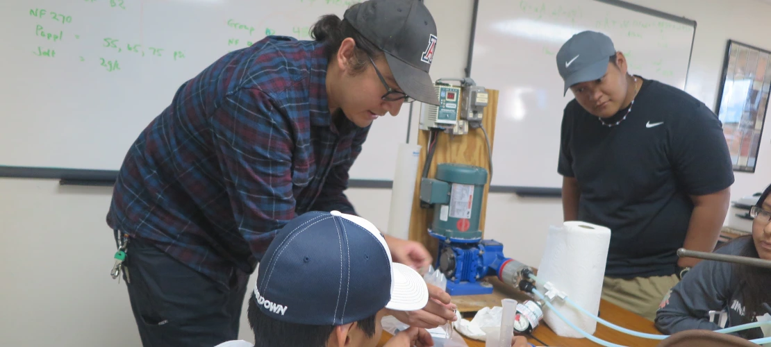 students analyzing water