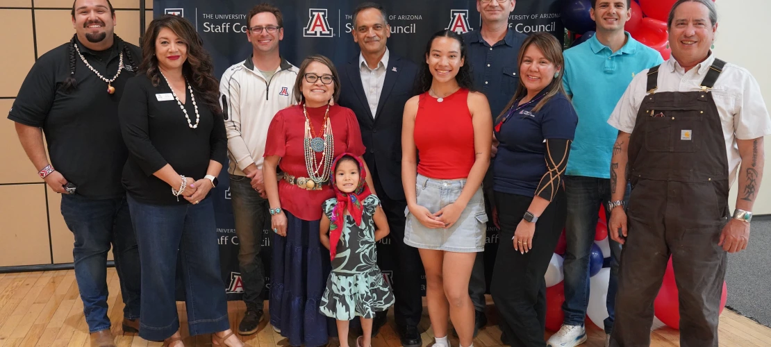 IRes team member with UA President