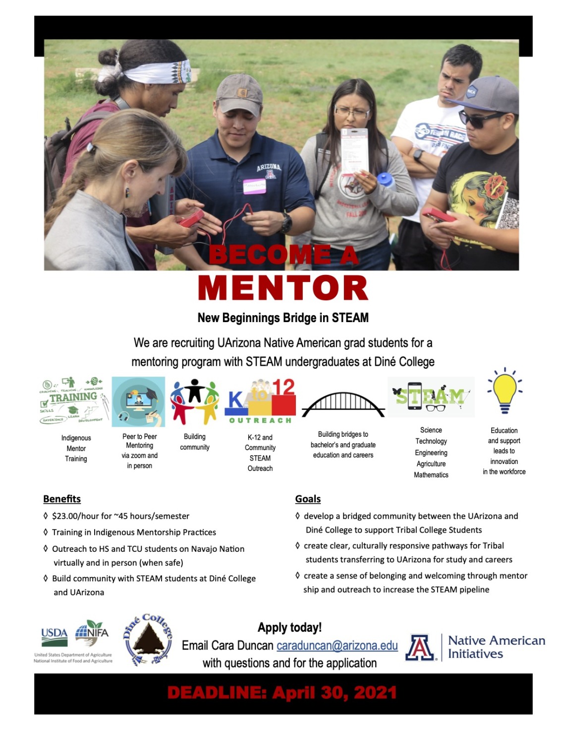 Flyer for mentoring Bridge in STEAM