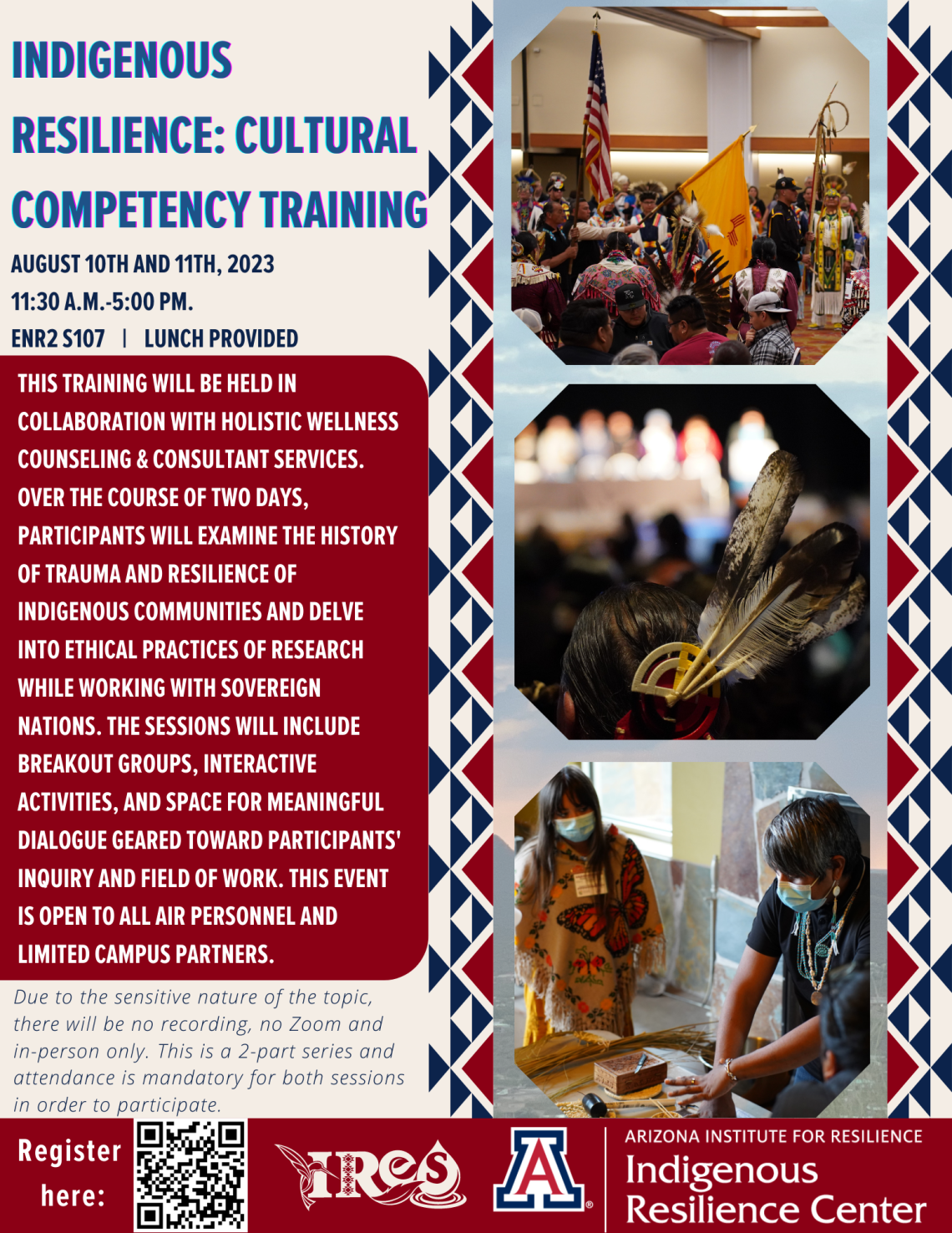 flier for the cultural training