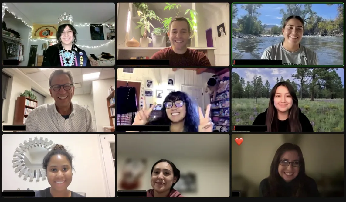 Screenshot of Workshop 2 - Art of the Interview Zoom meeting participants.