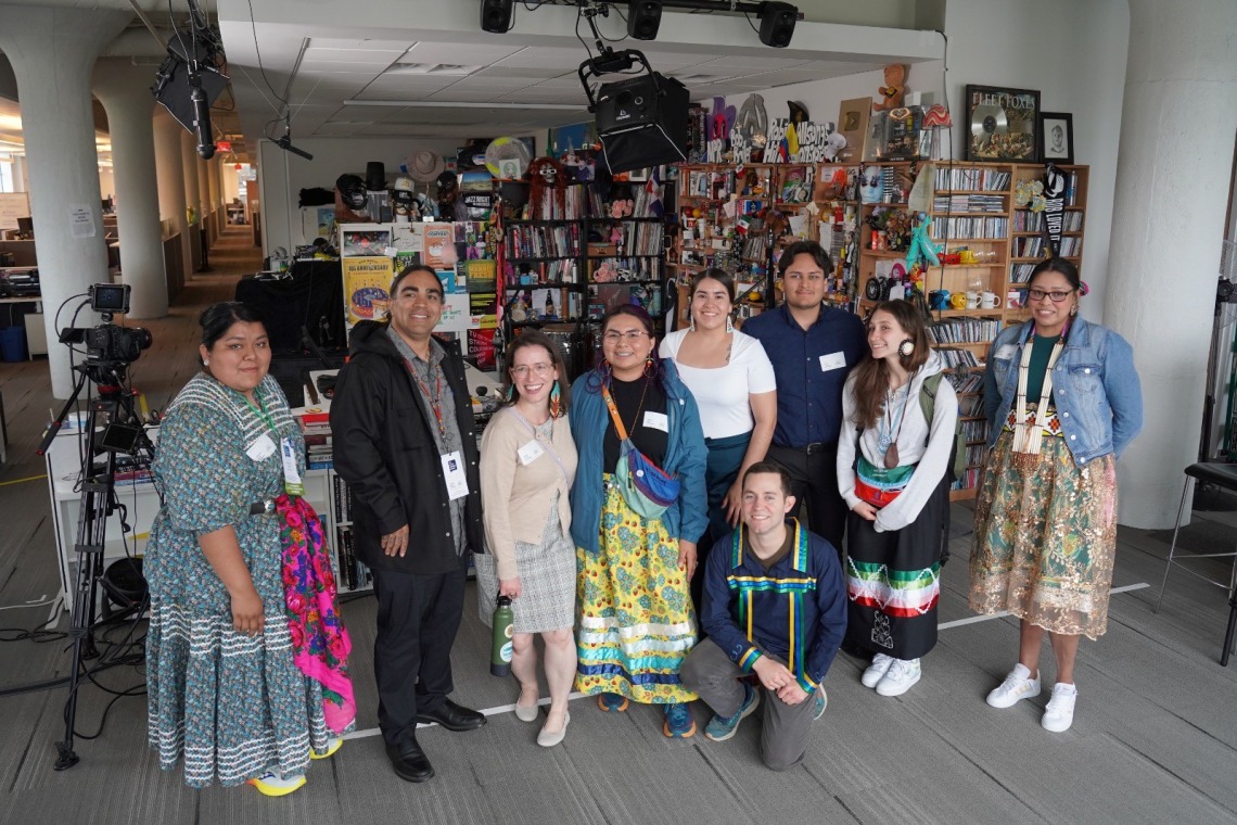Group photo of the Indigenous Correspondents cohort for 2023-2024.