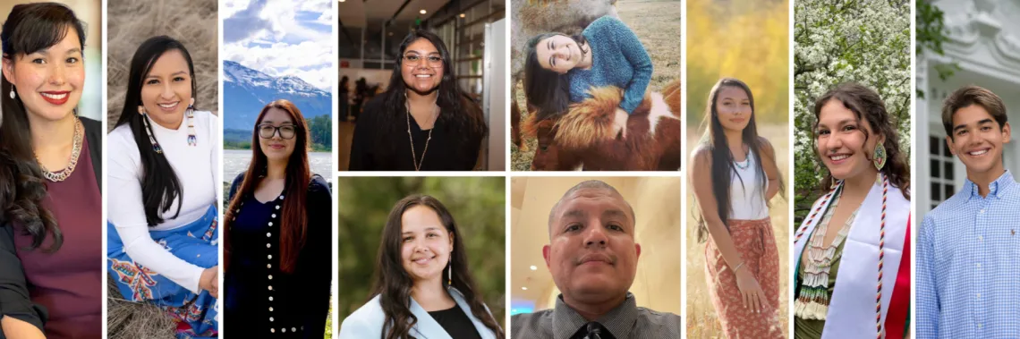 Collage of headshot from the new Indigenous Correspondents cohort for 2024-25.