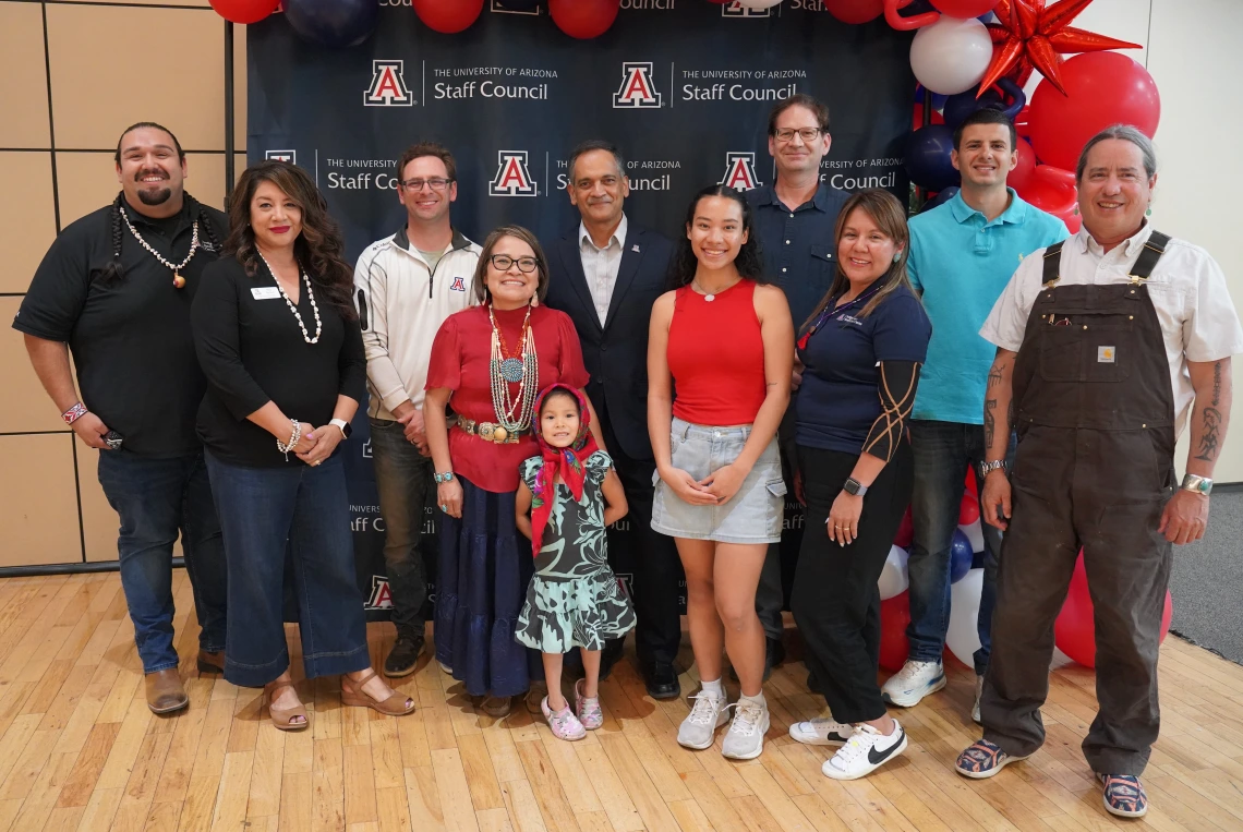IRes team member with UA President