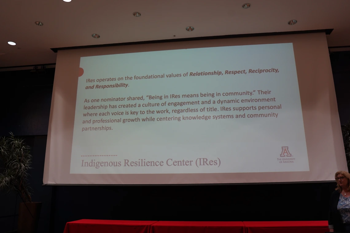 Power Point Slide at Awards Ceremony