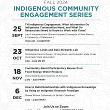 Fall 2024 Indigenous Community Engagement Speaker Series